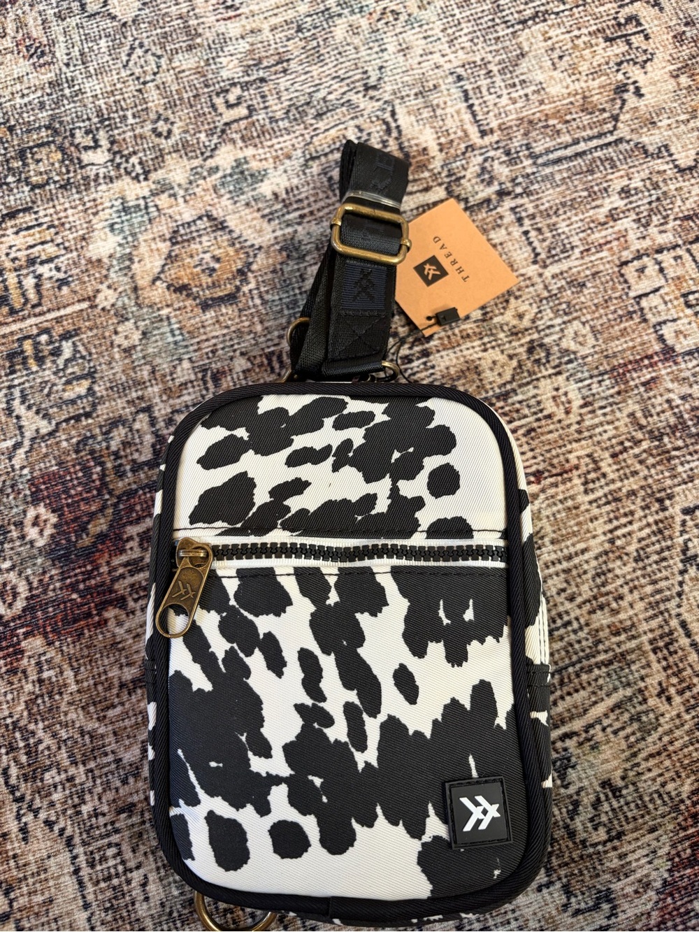 NWT Thread Wallet Cow Print